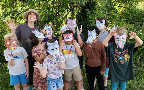 Earth ways summer camp 2024 animal masks 