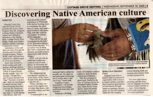 Native Culture Article in the Sentinel Sept 2024