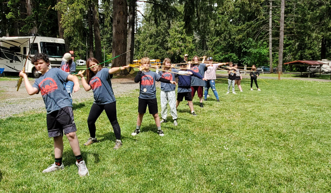 stance atlatls at outdoor school